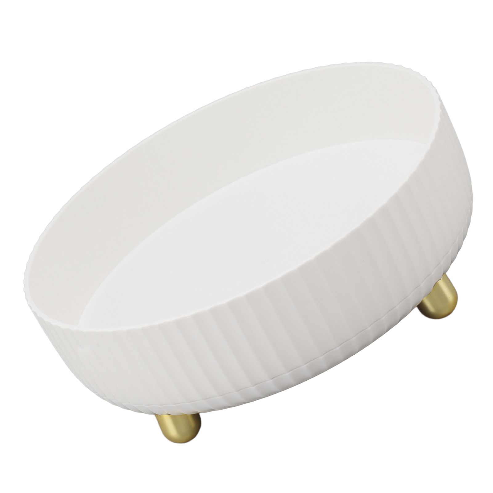 360 Degree Rotating Storage Rack Organizer Round Cosmetic Spice Rack Turntable for Kitchen Cabinet Pantry Small White - Image 6