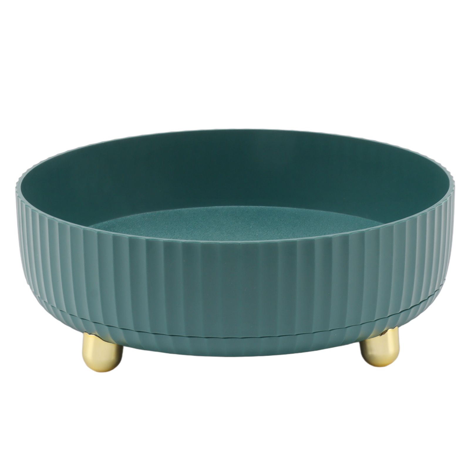 360 Degree Rotating Storage Rack Organizer Round Cosmetic Spice Rack Turntable for Kitchen Cabinet Pantry Small Green - Image 1