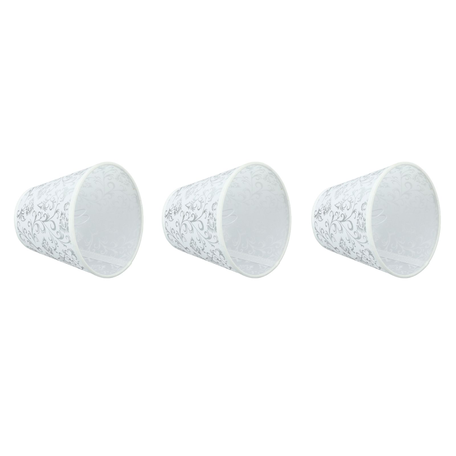Cloth Lampshade Clip On Installation Modern Fabric Lamp Shades for E14 Bulb Chandelier Table Lamp 3pcs Silver - Image 5