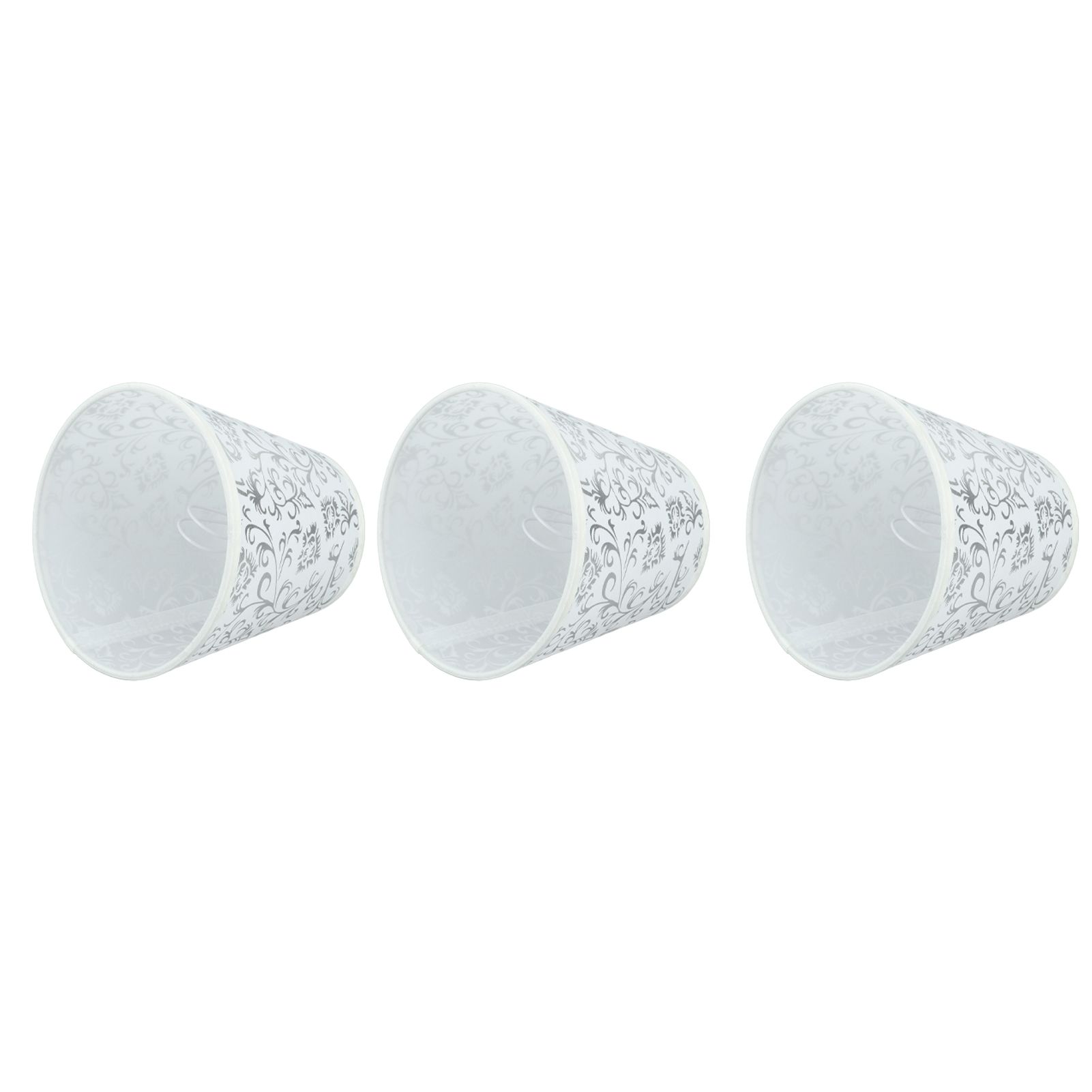 Cloth Lampshade Clip On Installation Modern Fabric Lamp Shades for E14 Bulb Chandelier Table Lamp 3pcs Silver - Image 6