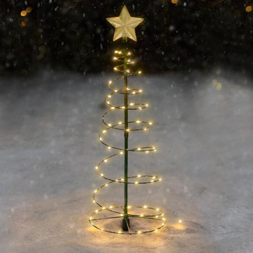 LED Christmas Tree Lights Christmas Tree Spiral String Lamps Xmas Decoration for Garden and Lawn - Image 7