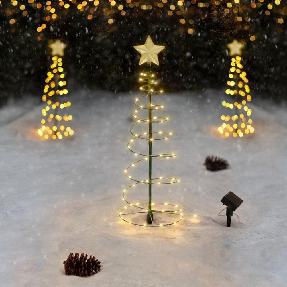 LED Christmas Tree Lights Christmas Tree Spiral String Lamps Xmas Decoration for Garden and Lawn - Image 7