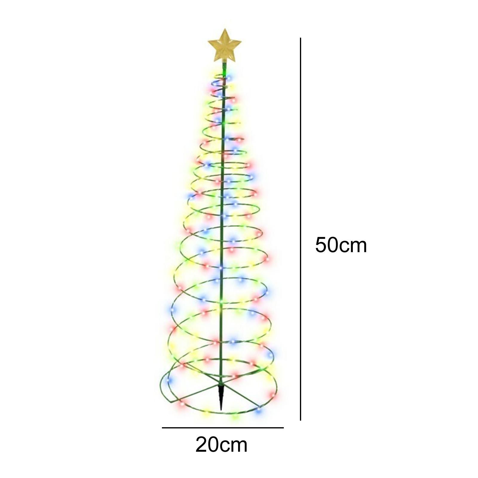 LED Christmas Tree Lights Christmas Tree Spiral String Lamps Xmas Decoration for Garden and Lawn - Image 8