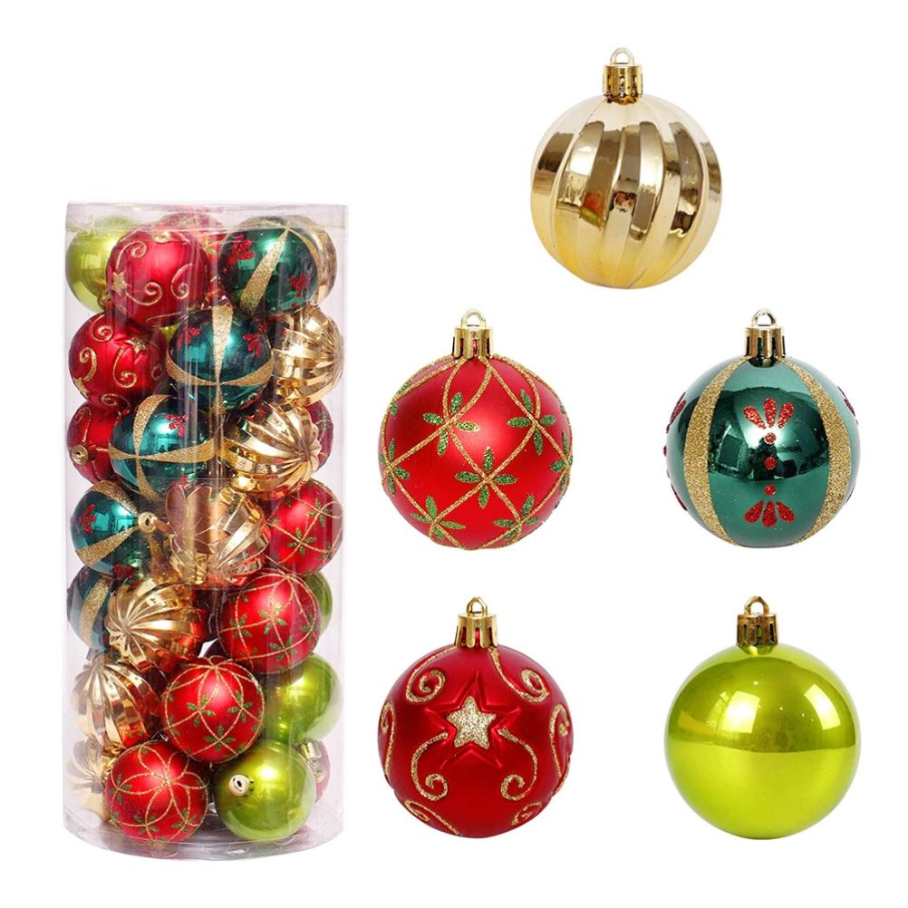 6cm Christmas Ball Ornaments 30 Pieces Of Shatter Proof Christmas Tree Ornaments for 2021 Xmas Holidays Weddings Party - Image 1