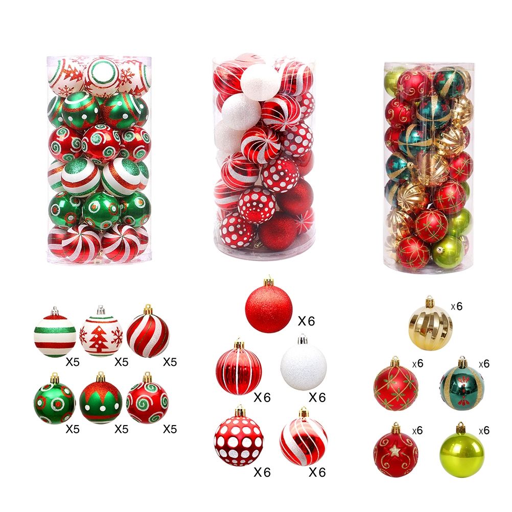 6cm Christmas Ball Ornaments 30 Pieces Of Shatter Proof Christmas Tree Ornaments for 2021 Xmas Holidays Weddings Party - Image 5