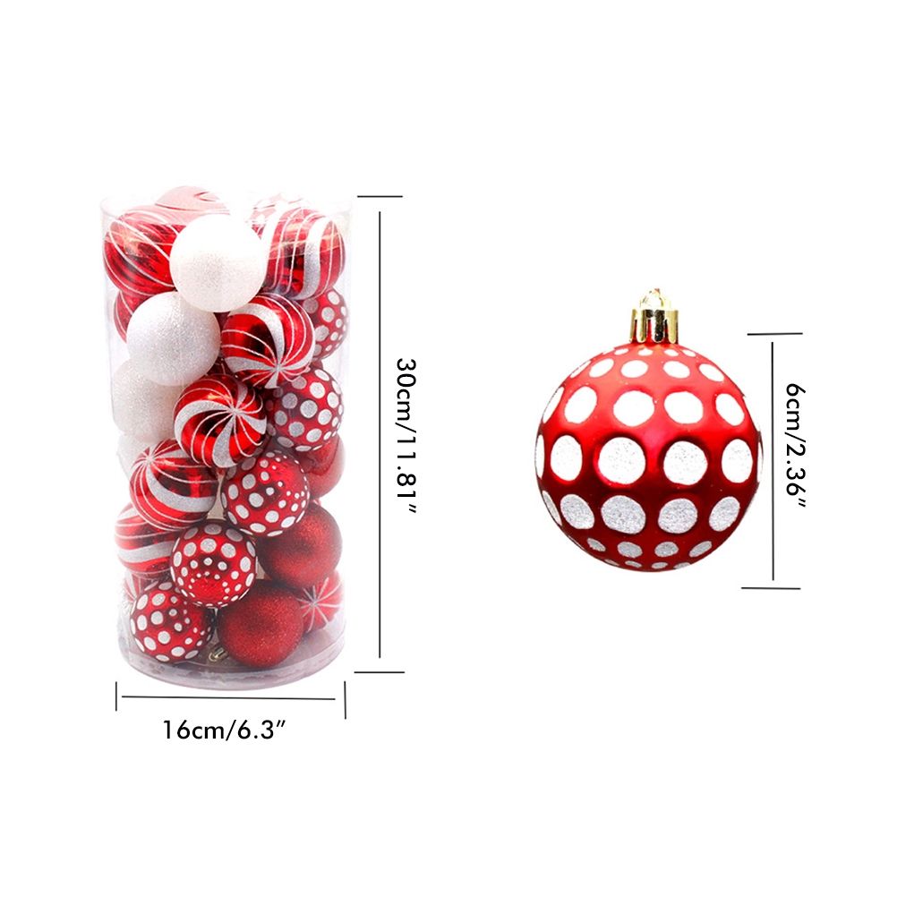 6cm Christmas Ball Ornaments 30 Pieces Of Shatter Proof Christmas Tree Ornaments for 2021 Xmas Holidays Weddings Party - Image 2