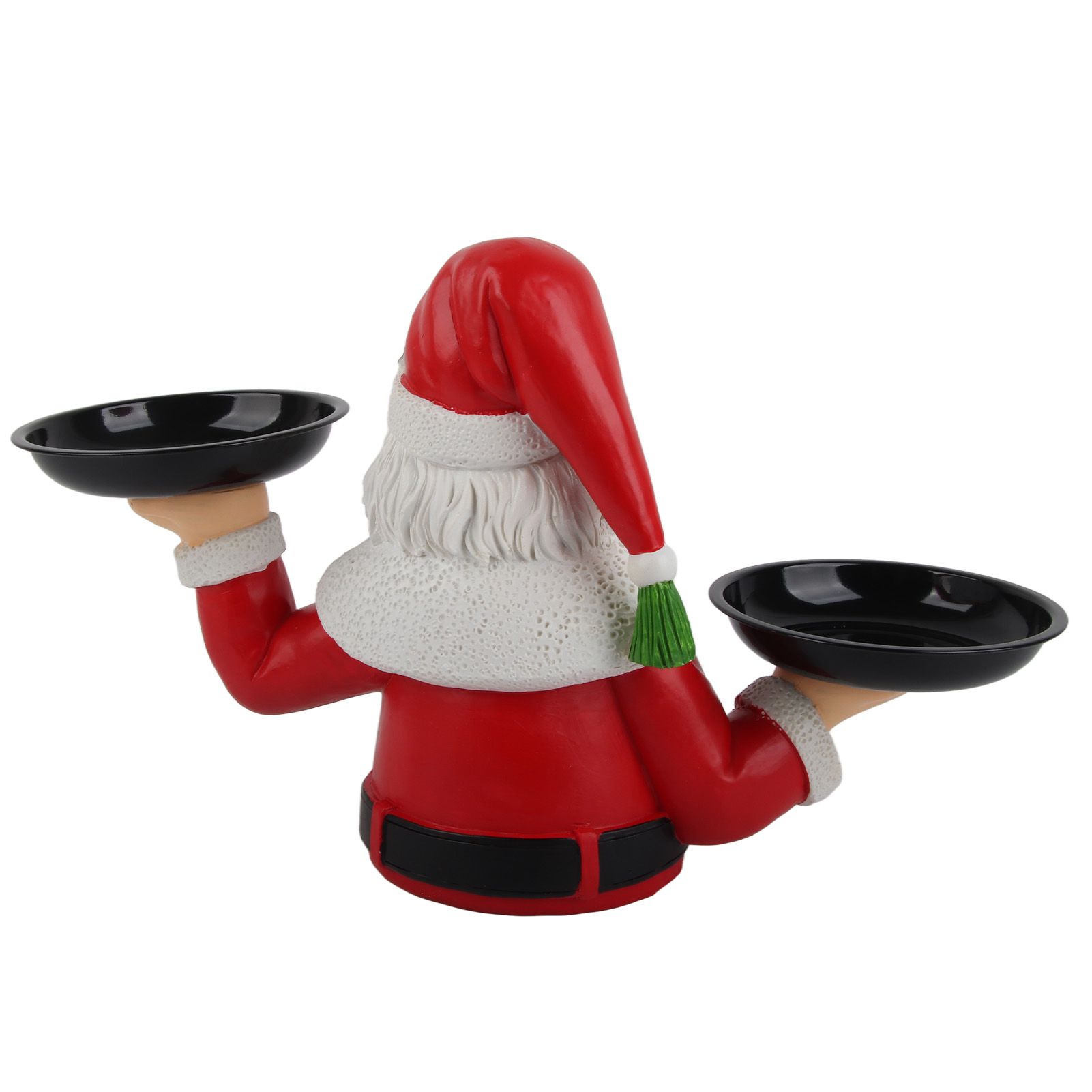 Christmas Snowman Treats Holder Santa Holding Tray Fruit Bowl Rack Resin Home Party Food Snack Storage Rack - Image 6