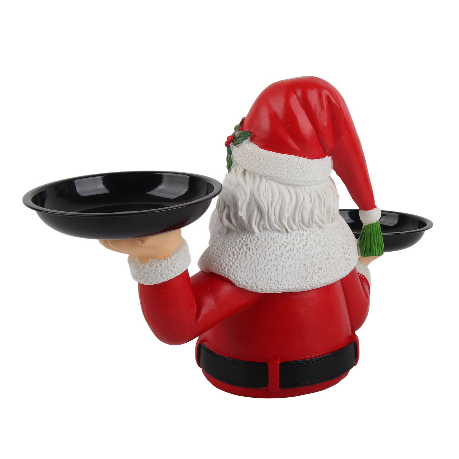 Christmas Snowman Treats Holder Santa Holding Tray Fruit Bowl Rack Resin Home Party Food Snack Storage Rack - Image 7