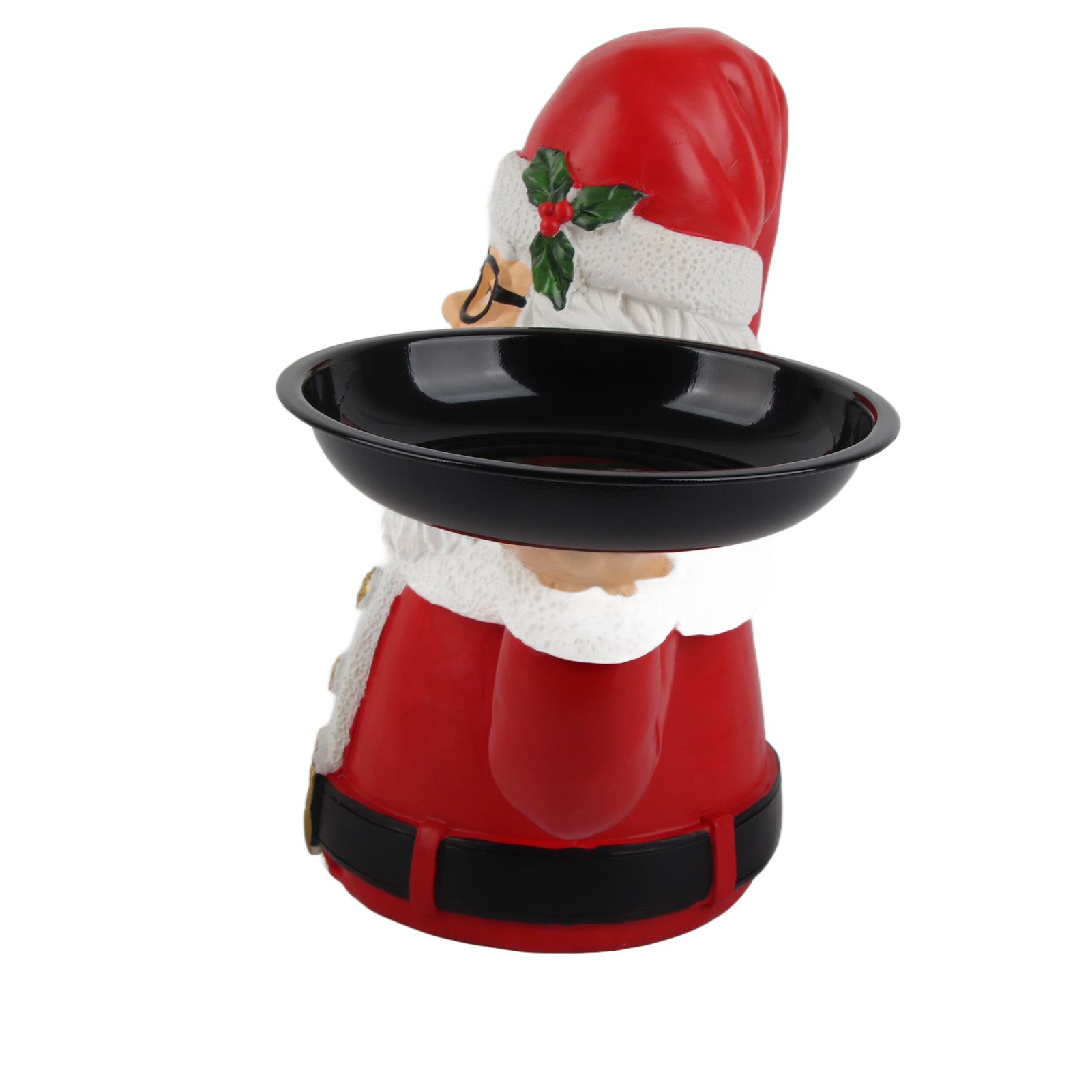 Christmas Snowman Treats Holder Santa Holding Tray Fruit Bowl Rack Resin Home Party Food Snack Storage Rack - Image 8