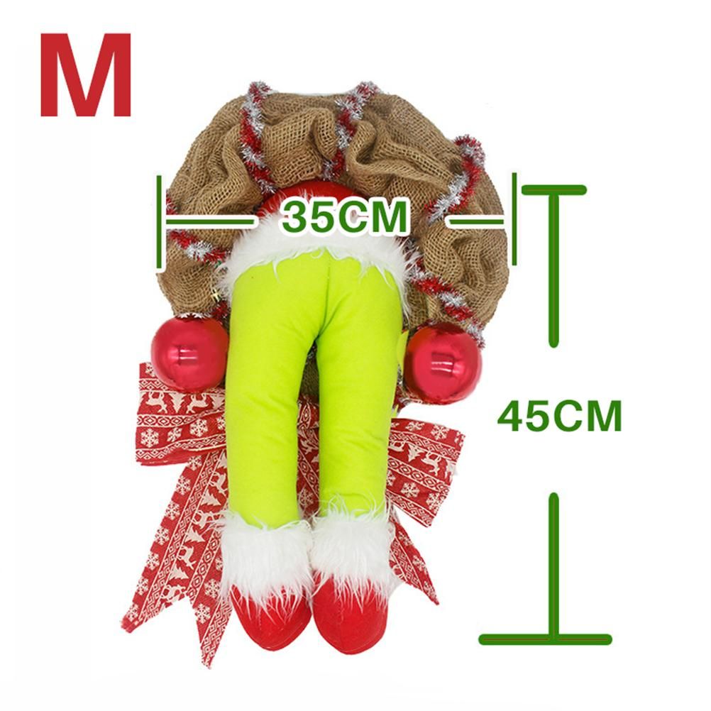 Christmas Thief Stole Wreath Christmas Decorations Christmas Burlap Garland for Doors Windows and Walls - Image 2