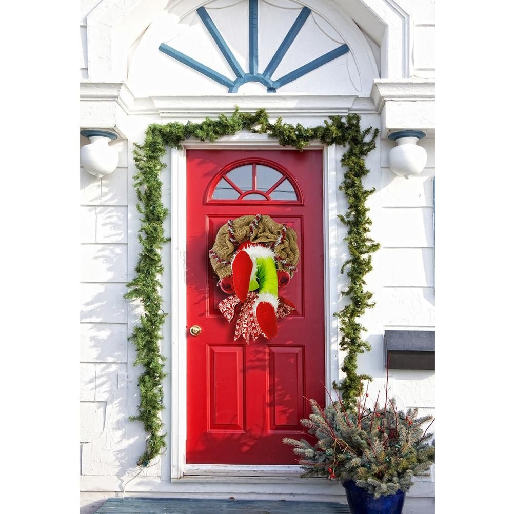 Christmas Thief Stole Wreath Christmas Decorations Christmas Burlap Garland for Doors Windows and Walls - Image 6