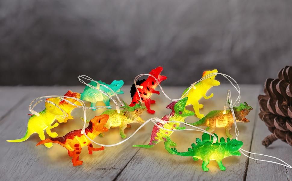 2 Meter 10 LED Fairy Lights Dinosaur String Light Decorative Lamp Party Fun Night Light Children's Room Decoration - Image 1