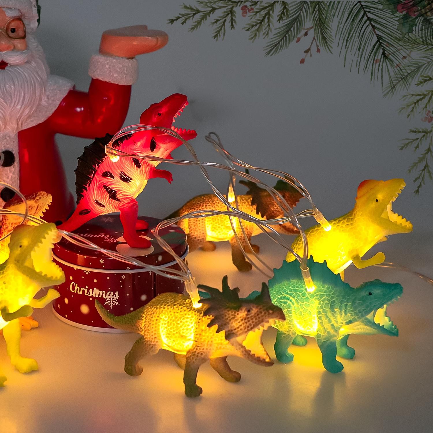 2 Meter 10 LED Fairy Lights Dinosaur String Light Decorative Lamp Party Fun Night Light Children's Room Decoration - Image 2