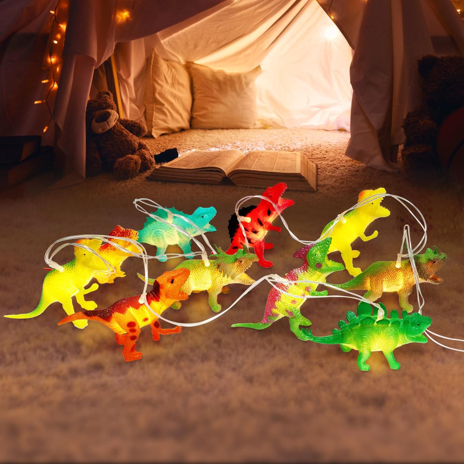 2 Meter 10 LED Fairy Lights Dinosaur String Light Decorative Lamp Party Fun Night Light Children's Room Decoration - Image 5