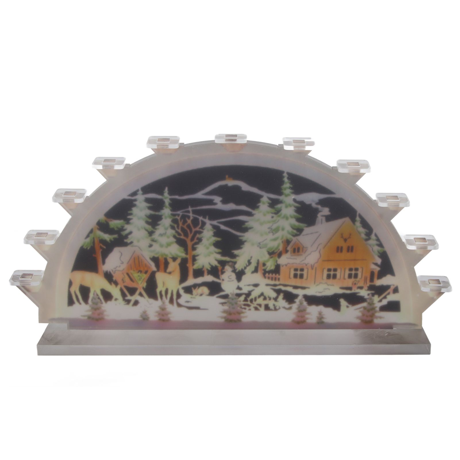 Christmas Santa Acrylic Illuminated LED Candle Bridge Ornament Indoor Christmas Decoration Battery Operated - Image 4