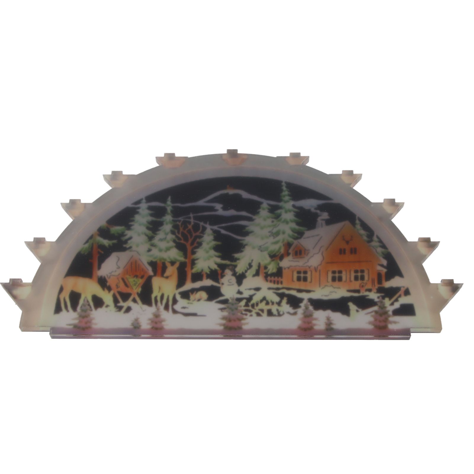 Christmas Santa Acrylic Illuminated LED Candle Bridge Ornament Indoor Christmas Decoration Battery Operated - Image 5