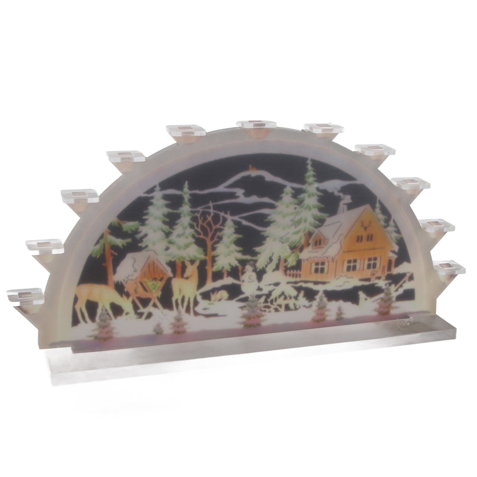 Christmas Santa Acrylic Illuminated LED Candle Bridge Ornament Indoor Christmas Decoration Battery Operated - Image 6