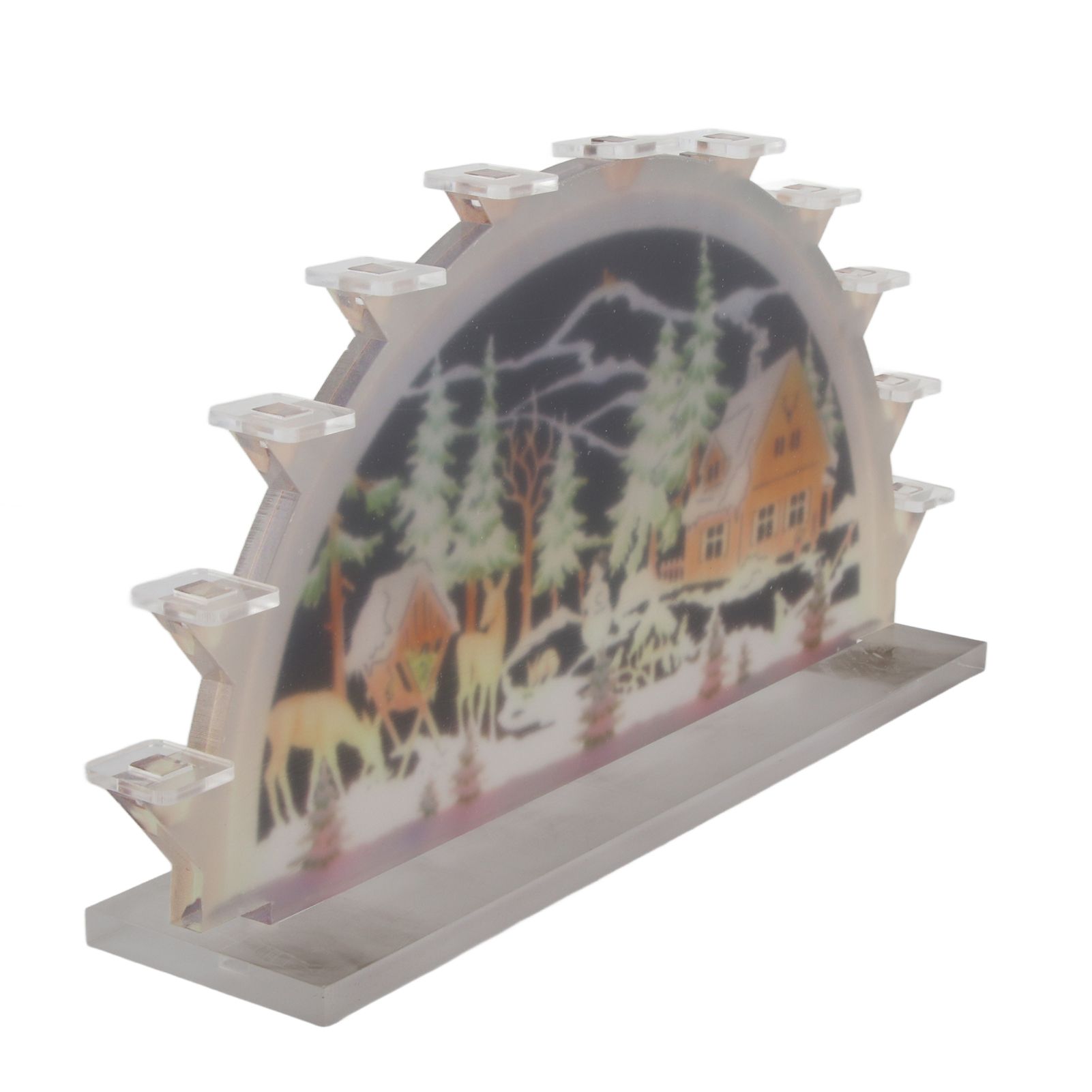 Christmas Santa Acrylic Illuminated LED Candle Bridge Ornament Indoor Christmas Decoration Battery Operated - Image 7