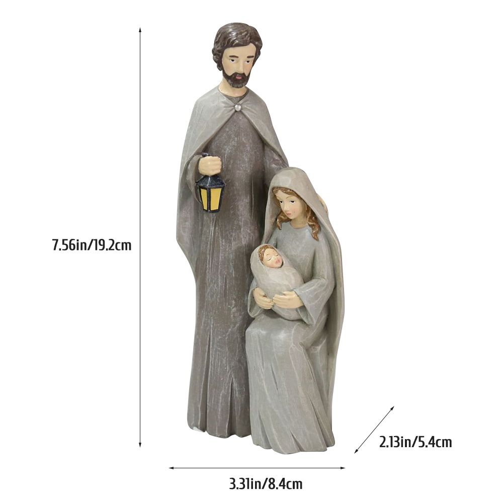 Christmas Nativity Figures Ornaments Resin Craft Traditional Nativity Scene Figures Resin Figures Statue Christ Birth of Jesus Ornaments - Image 2