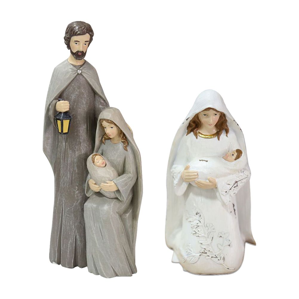 Christmas Nativity Figures Ornaments Resin Craft Traditional Nativity Scene Figures Resin Figures Statue Christ Birth of Jesus Ornaments - Image 3
