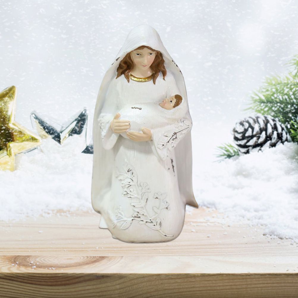 Christmas Nativity Figures Ornaments Resin Craft Traditional Nativity Scene Figures Resin Figures Statue Christ Birth of Jesus Ornaments - Image 8