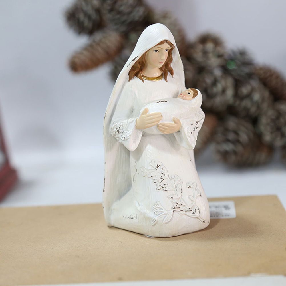 Christmas Nativity Figures Ornaments Resin Craft Traditional Nativity Scene Figures Resin Figures Statue Christ Birth of Jesus Ornaments - Image 5