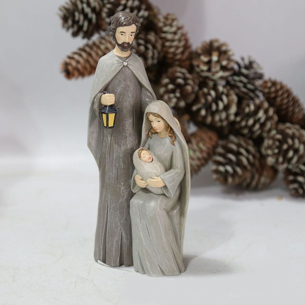 Christmas Nativity Figures Ornaments Resin Craft Traditional Nativity Scene Figures Resin Figures Statue Christ Birth of Jesus Ornaments - Image 7