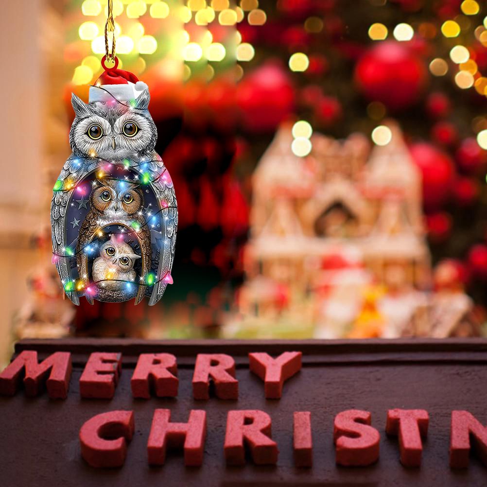 Christmas Pendant Chicken with Hat Scarf Christmas Tree Hanging Ornament Holiday Party Decoration - Image 5