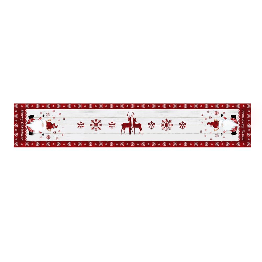 Christmas Gnome Table Runner Dwarf Striped Cotton and Linen Tablecloth Christmas Decoration for Dining Table and Coffee Table - Image 4