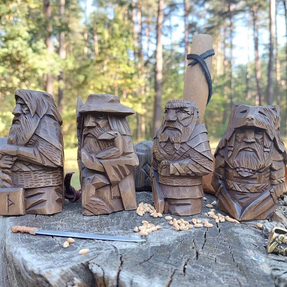 Odin Thor Resin Viking Statue Art Craft Ornaments for Home Outdoor Garden Decoration - Image 4