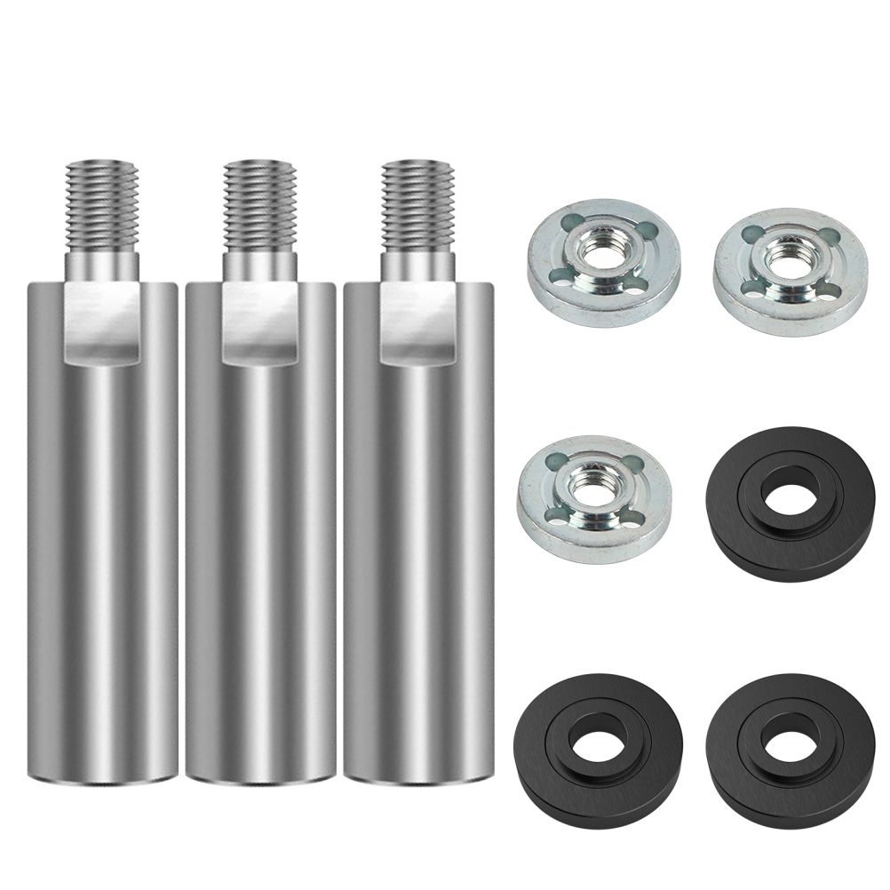 Angle Grinder Extension Connecting Rod Multipurpose Thread Rotary Polisher Extension Shaft with Flange Lock Nut Angle Grinder Extender Lengthen Rod - Image 1