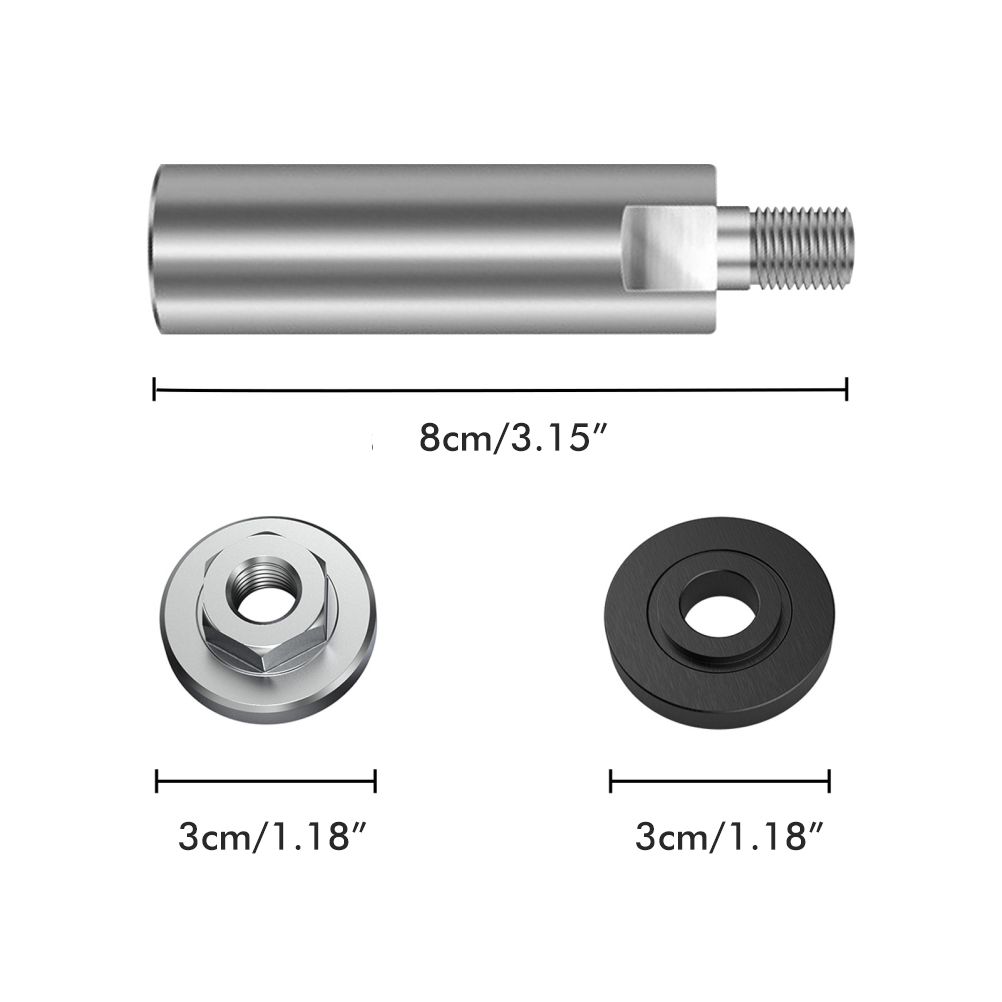 Angle Grinder Extension Connecting Rod Multipurpose Thread Rotary Polisher Extension Shaft with Flange Lock Nut Angle Grinder Extender Lengthen Rod - Image 2