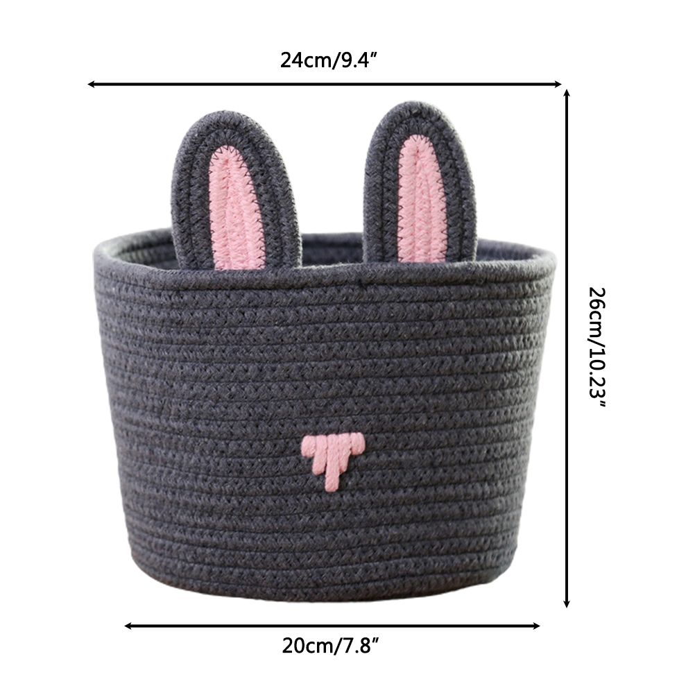 Cute Rabbit Basket Easter Bunny Ear Storage Bag Portable Candy Bag for Storing Cosmetics and Snacks - Image 2
