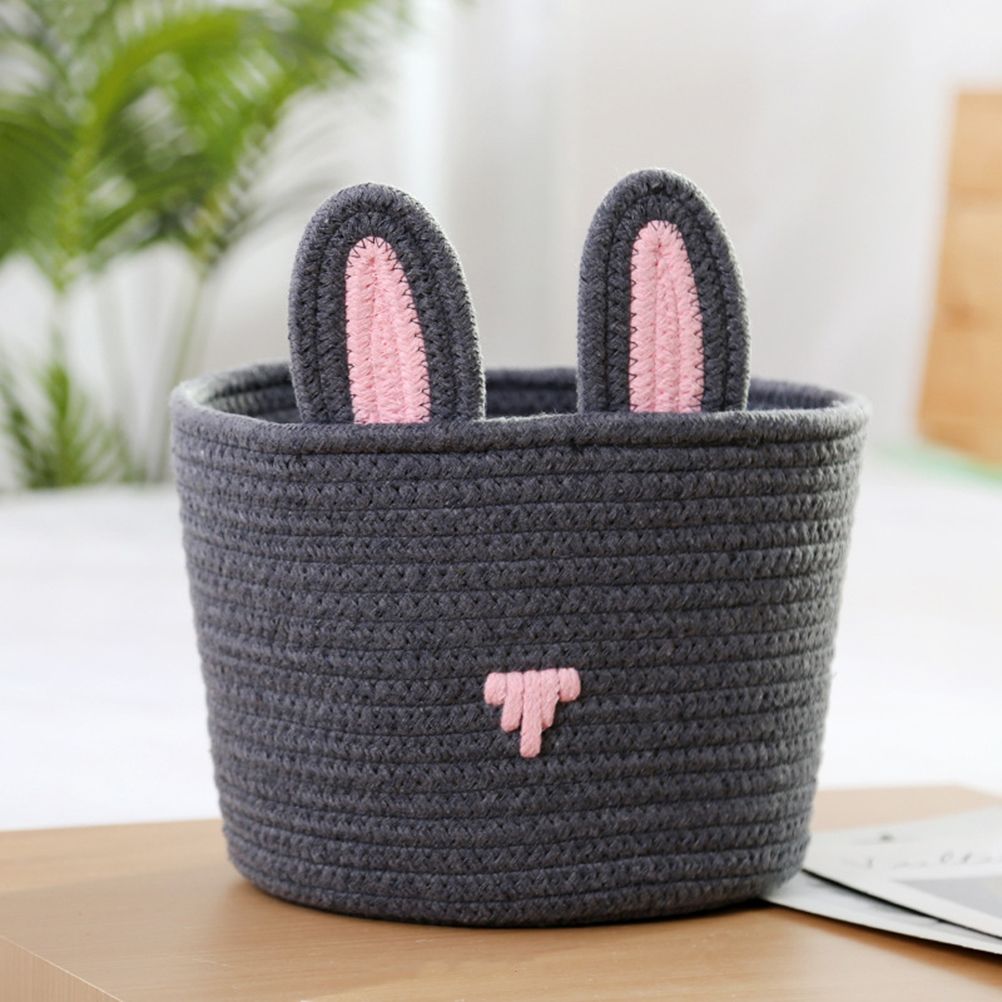 Cute Rabbit Basket Easter Bunny Ear Storage Bag Portable Candy Bag for Storing Cosmetics and Snacks - Image 3