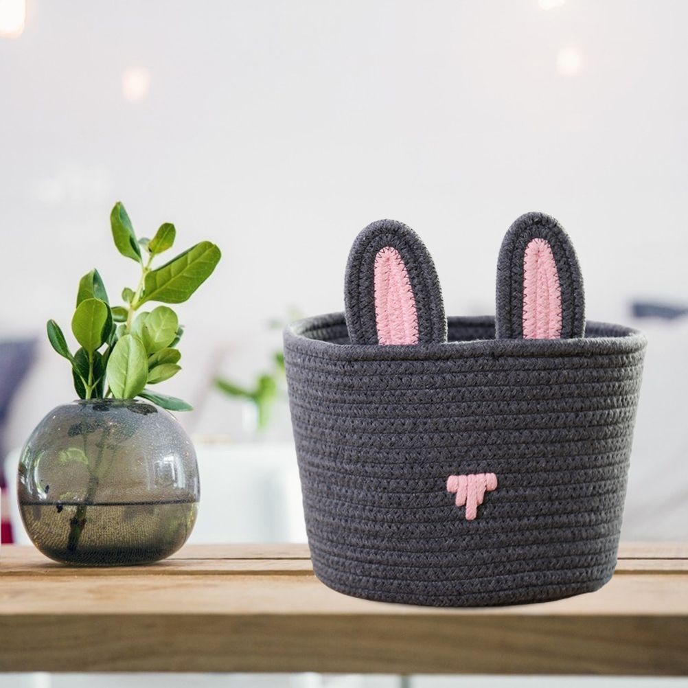 Cute Rabbit Basket Easter Bunny Ear Storage Bag Portable Candy Bag for Storing Cosmetics and Snacks - Image 4