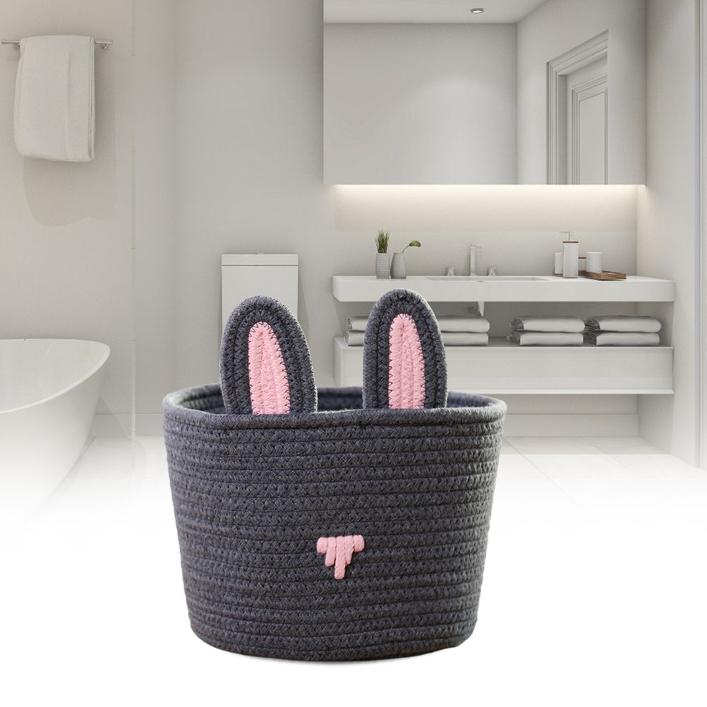Cute Rabbit Basket Easter Bunny Ear Storage Bag Portable Candy Bag for Storing Cosmetics and Snacks - Image 5