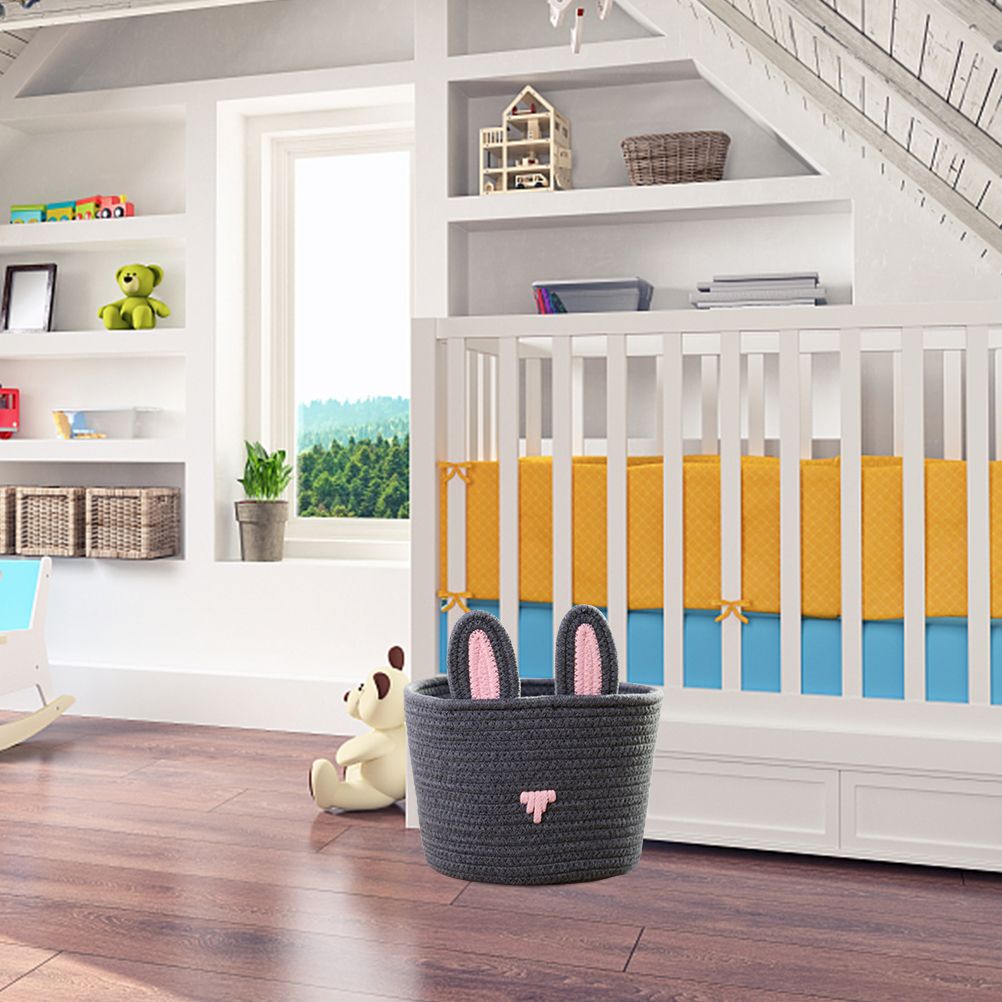 Cute Rabbit Basket Easter Bunny Ear Storage Bag Portable Candy Bag for Storing Cosmetics and Snacks - Image 8