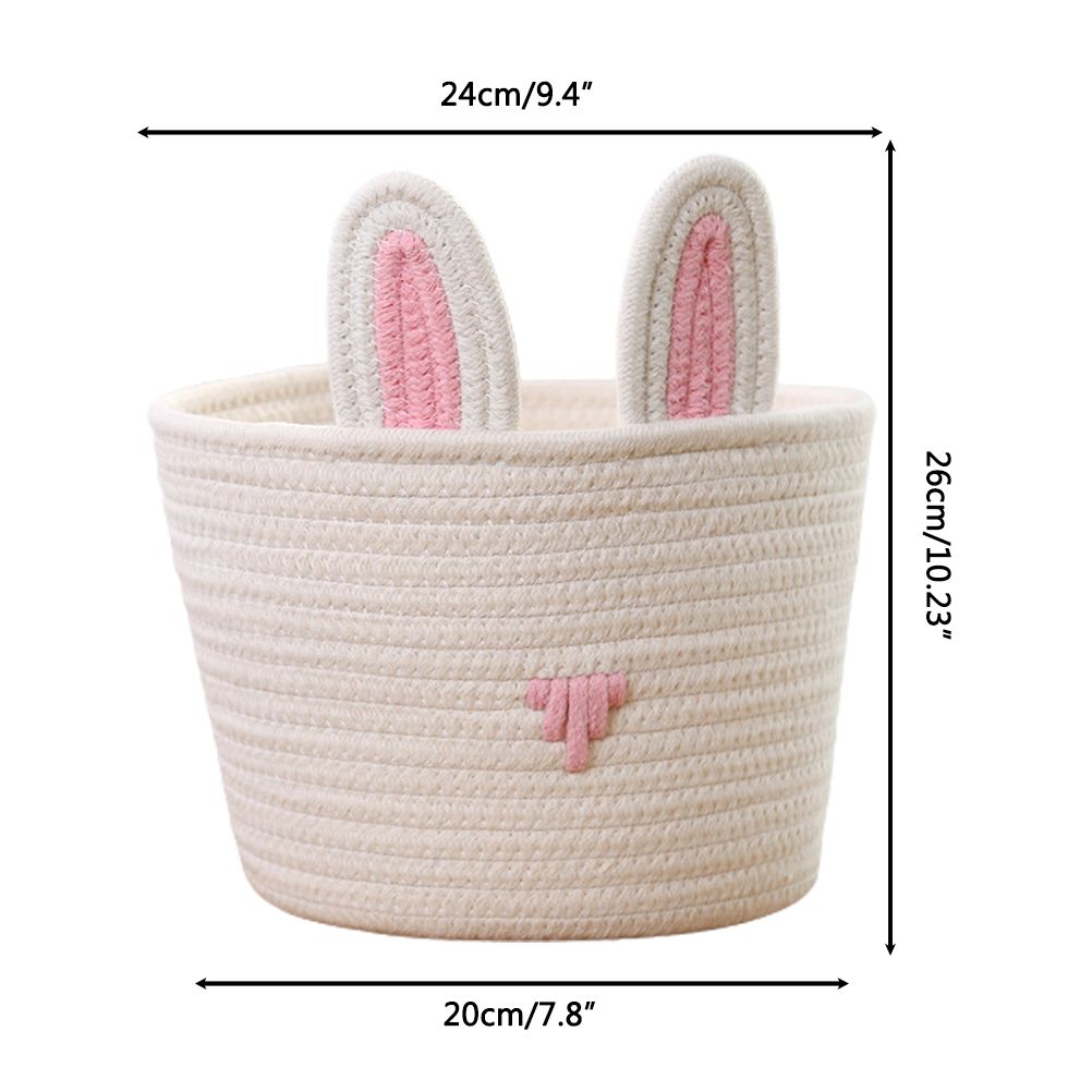 Cute Rabbit Basket Easter Bunny Ear Storage Bag Portable Candy Bag for Storing Cosmetics and Snacks - Image 1