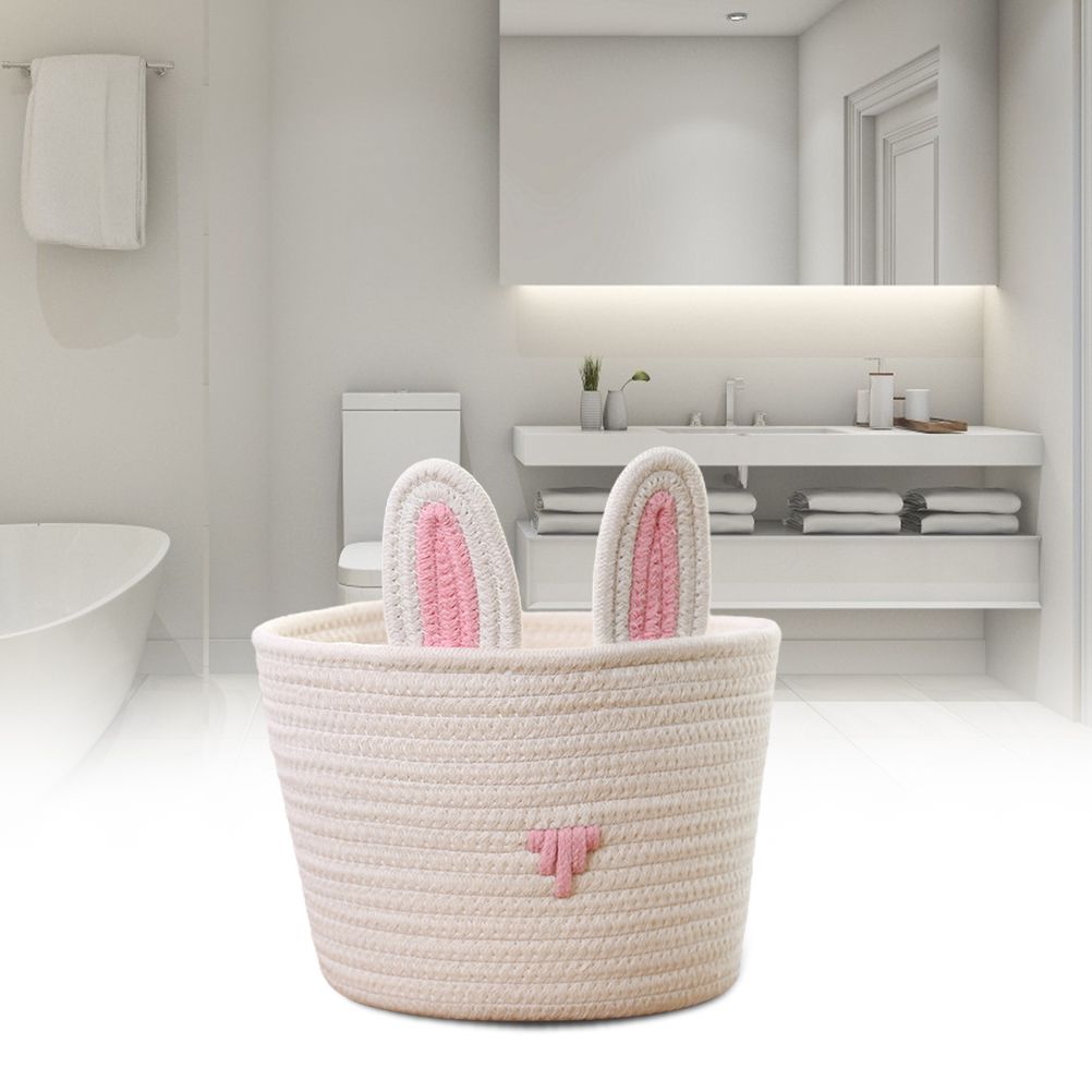 Cute Rabbit Basket Easter Bunny Ear Storage Bag Portable Candy Bag for Storing Cosmetics and Snacks - Image 6