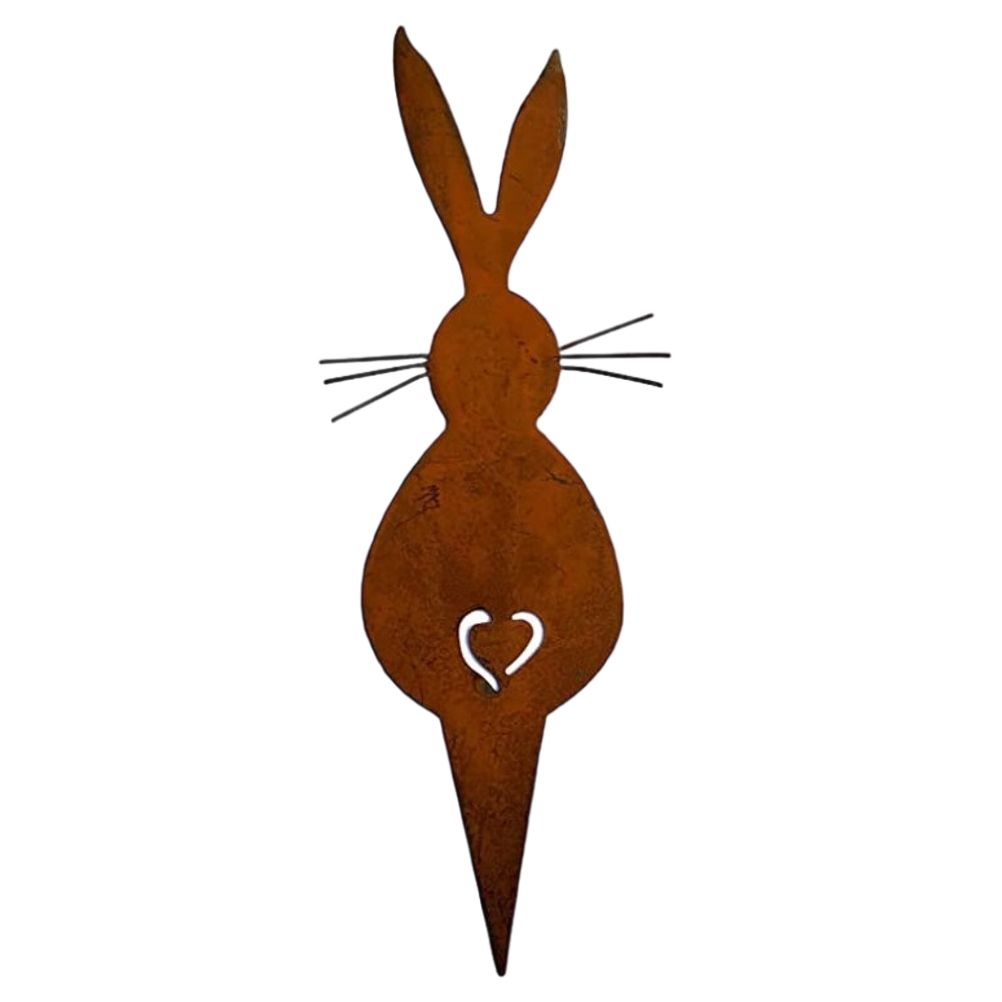 Easter Iron Bunny Adornments Easter Crafts Decorations for Lawn Garden Ornament - Image 1