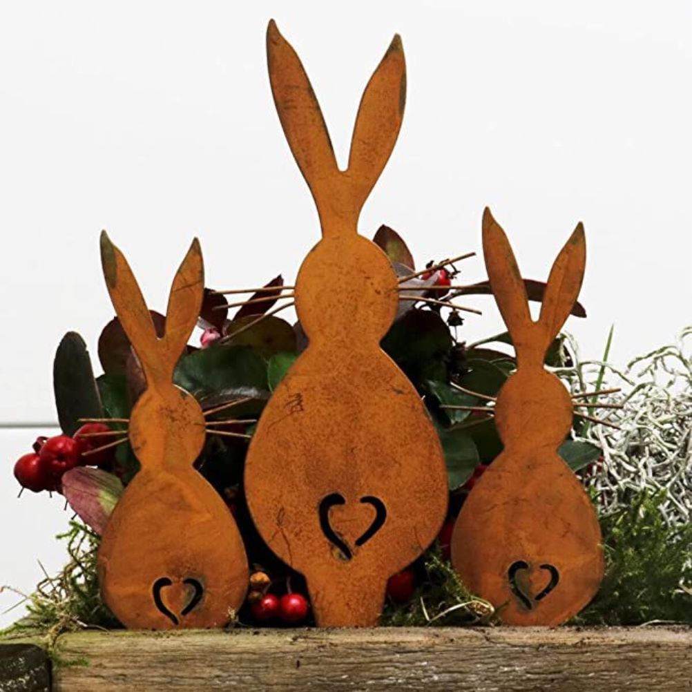 Easter Iron Bunny Adornments Easter Crafts Decorations for Lawn Garden Ornament - Image 6