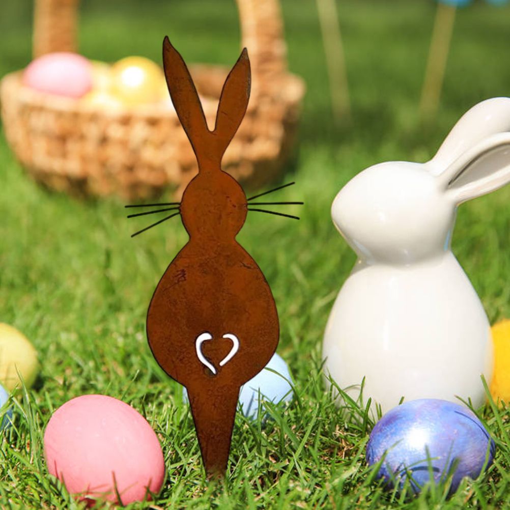 Easter Iron Bunny Adornments Easter Crafts Decorations for Lawn Garden Ornament - Image 7
