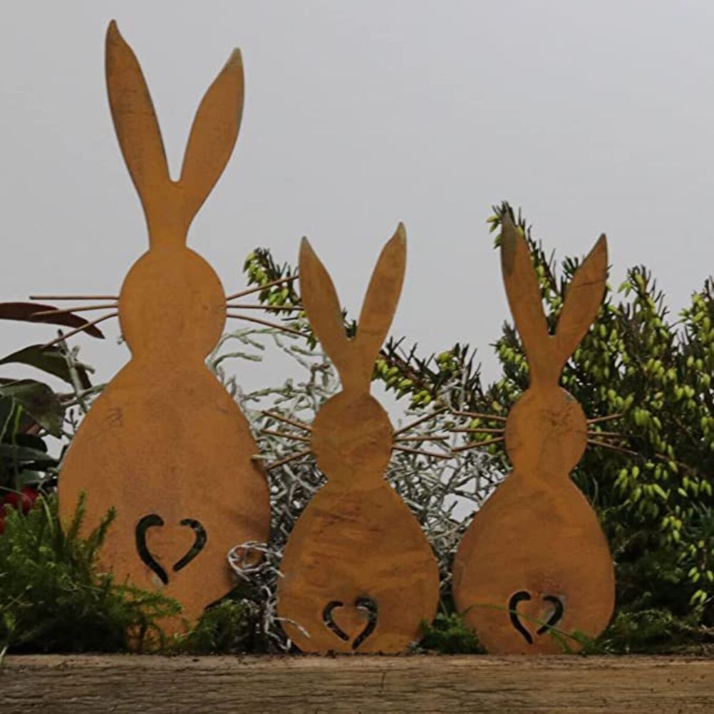 Easter Iron Bunny Adornments Easter Crafts Decorations for Lawn Garden Ornament - Image 5