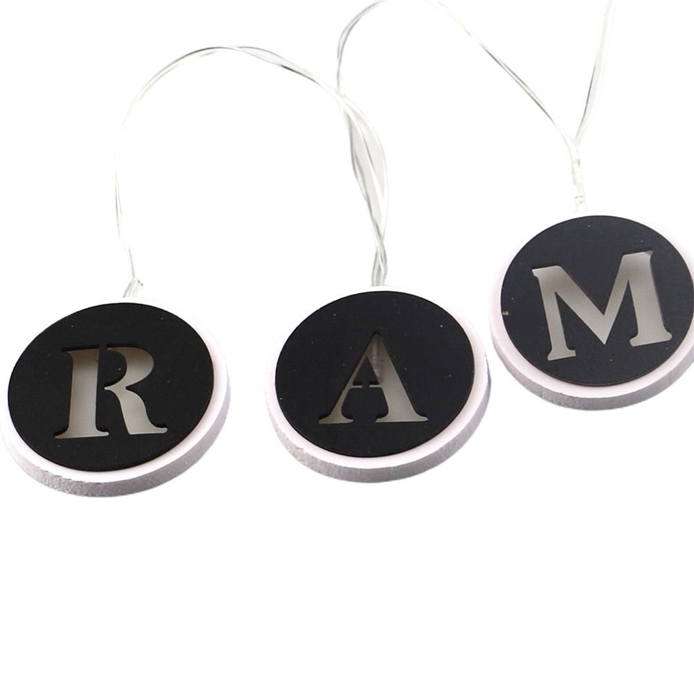 Ramadan LED String Light Decoration Wooden Hollow Letters Pendant for Ramadan Eid Mubarak Home Decor - Image 3