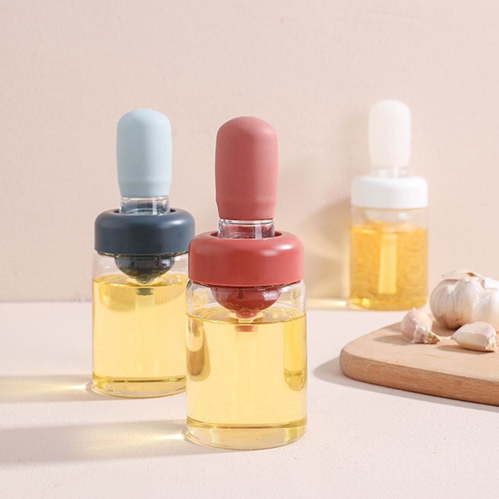Oil Bottle with Silicone Brush Oil Dispenser Silicone Dropper Measuring Oil Container for Kitchen Cooking Frying Baking - Image 5