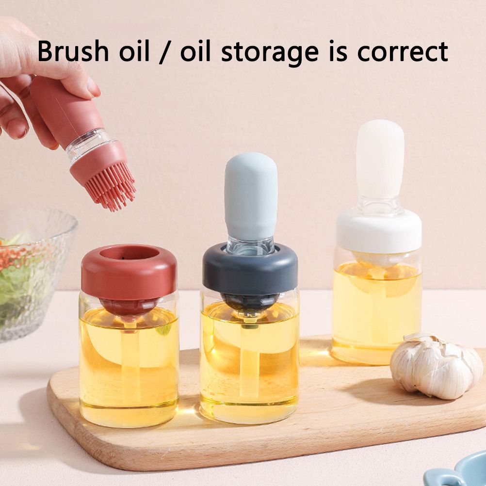 Oil Bottle with Silicone Brush Oil Dispenser Silicone Dropper Measuring Oil Container for Kitchen Cooking Frying Baking - Image 7