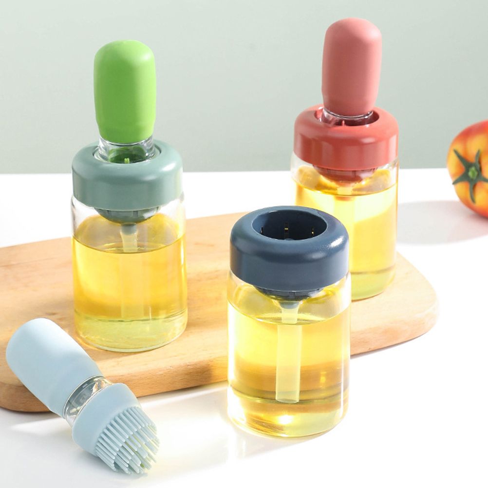 Oil Bottle with Silicone Brush Oil Dispenser Silicone Dropper Measuring Oil Container for Kitchen Cooking Frying Baking - Image 8