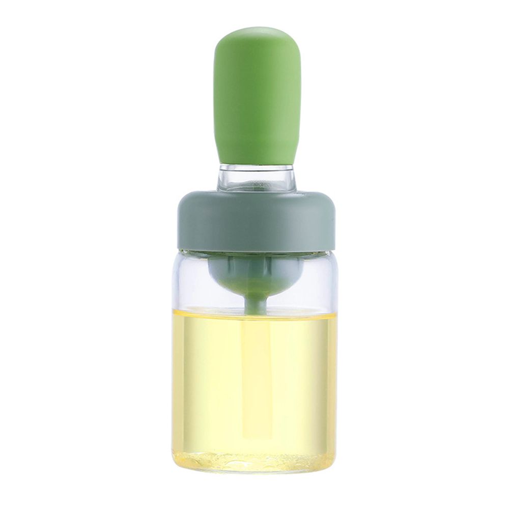 Oil Bottle with Silicone Brush Oil Dispenser Silicone Dropper Measuring Oil Container for Kitchen Cooking Frying Baking - Image 1