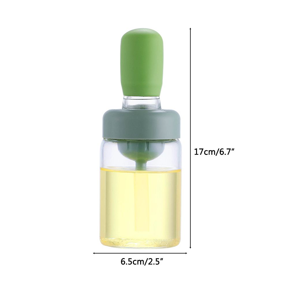 Oil Bottle with Silicone Brush Oil Dispenser Silicone Dropper Measuring Oil Container for Kitchen Cooking Frying Baking - Image 2