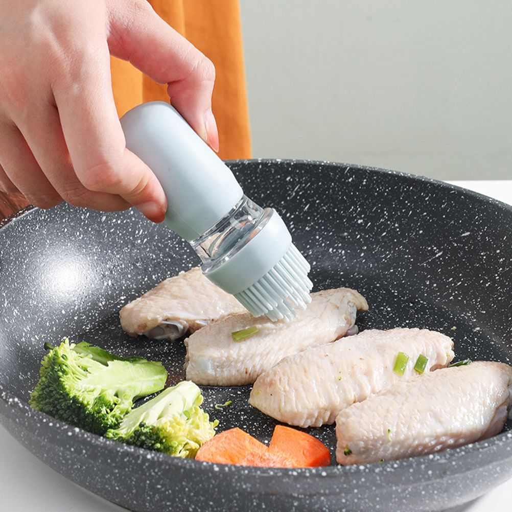 Oil Bottle with Silicone Brush Oil Dispenser Silicone Dropper Measuring Oil Container for Kitchen Cooking Frying Baking - Image 6